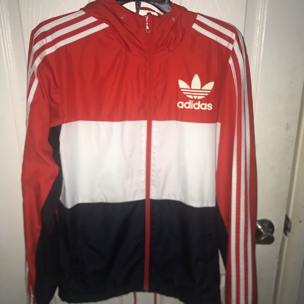 adidas Originals CLFN Windbreaker in Red